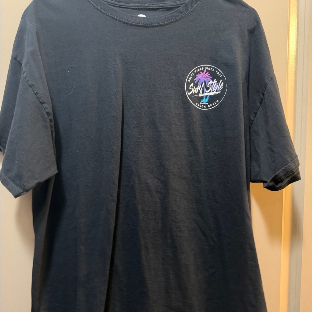 Surf Style Navy Blue Short Sleeve Tee
